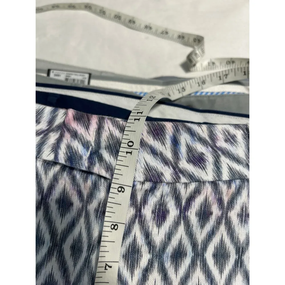 Level 99 x Anthropologie size 32 Pastel Aztec Linen Lyocell Shorts Stretch New! - Image 6