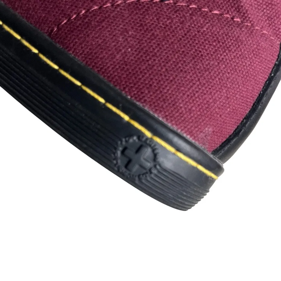 DR MARTENS Belmont Boots Canvas 5 Eyelets Yellow Stitching Womens Size 9 - Image 3