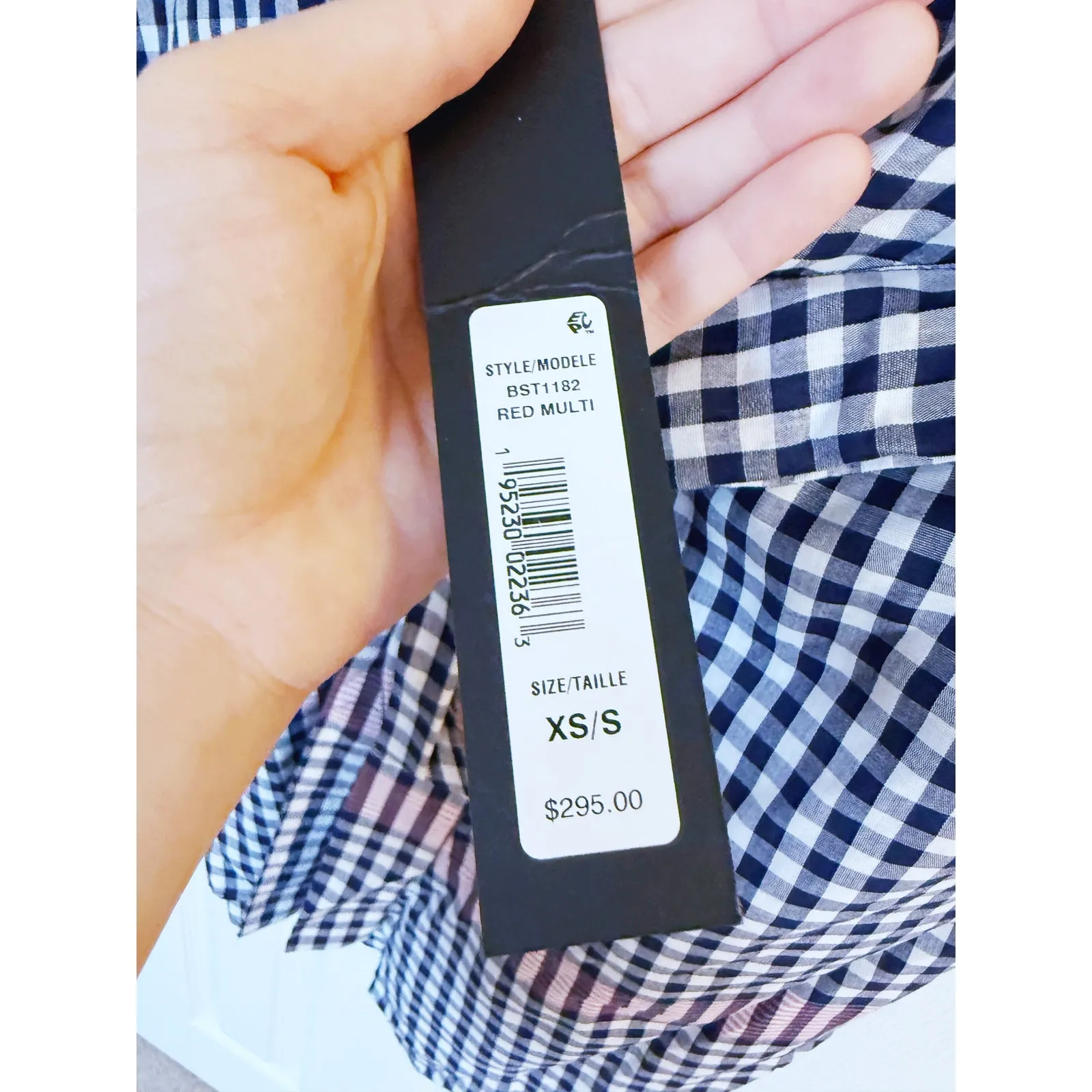 NWT Badgley Mischka Preppy Gingham Plaid Oversized Tunic XS/S Scandi Lagenlook - Image 4