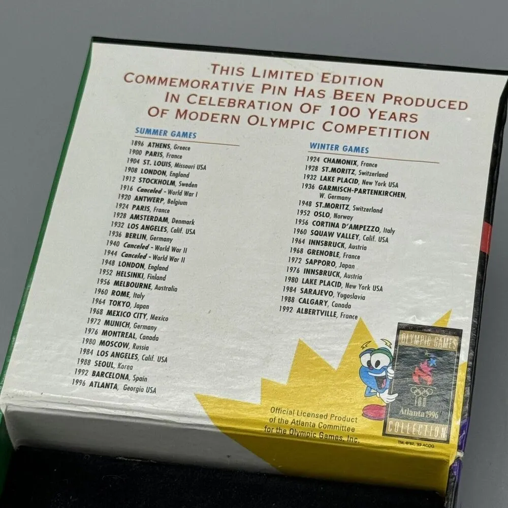 Ltd Usa Team 1996 Atlanta Olympic Games Pin 3D Celebrating 100 Years Modern Comp Size 0 - Image 3