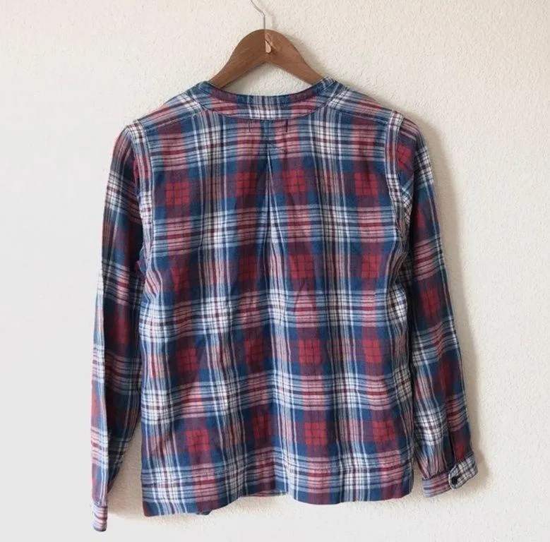 Madewell Indigo Dyed Popover Shirt in Plaid - Image 7