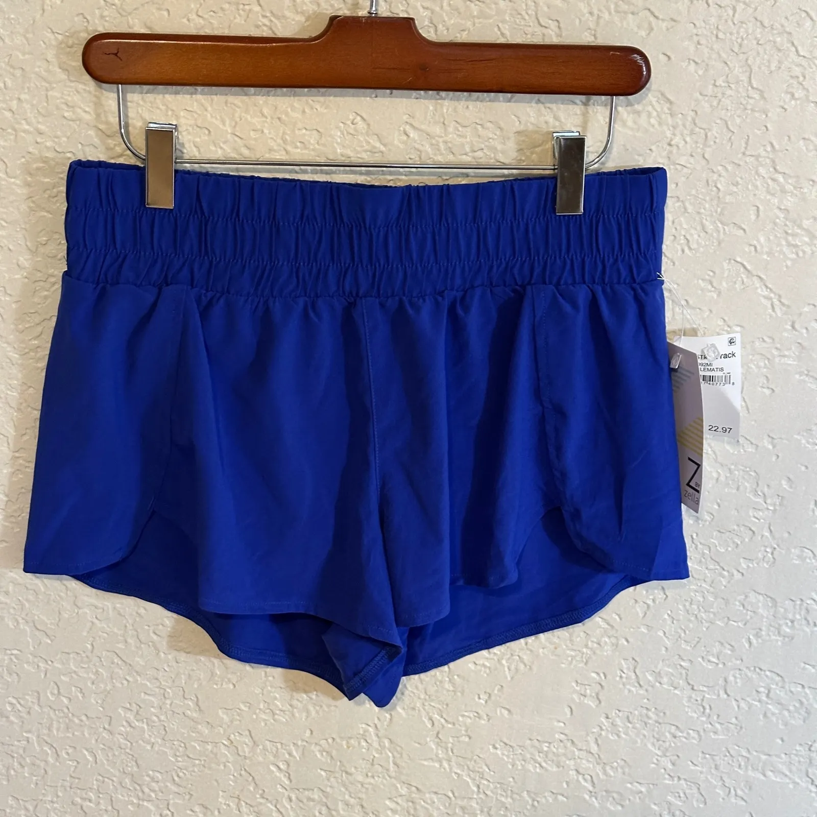Z by Zella Women's Athletic Shorts Royal Blue Size Medium Elastic Waist - Image 3