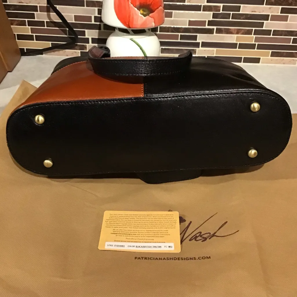 Patricia Nash Tote Bag Colorblock Danville Handbag black / brown - Image 6