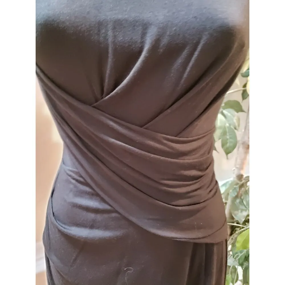 KUT From The Kloth Dress Women's 4P Black Ruched Bodycon Sheath Cocktail - Image 4