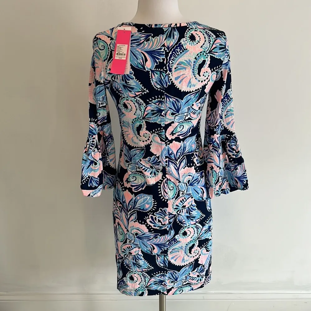 Lilly Pulitzer Carlile Dress High Tide Holy Flockamolie - Image 4