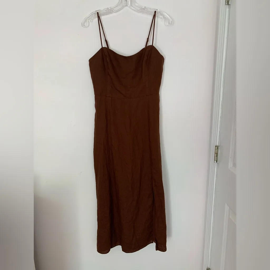 Aritzia Wilfred Barrafina Linen Dress - Image 9