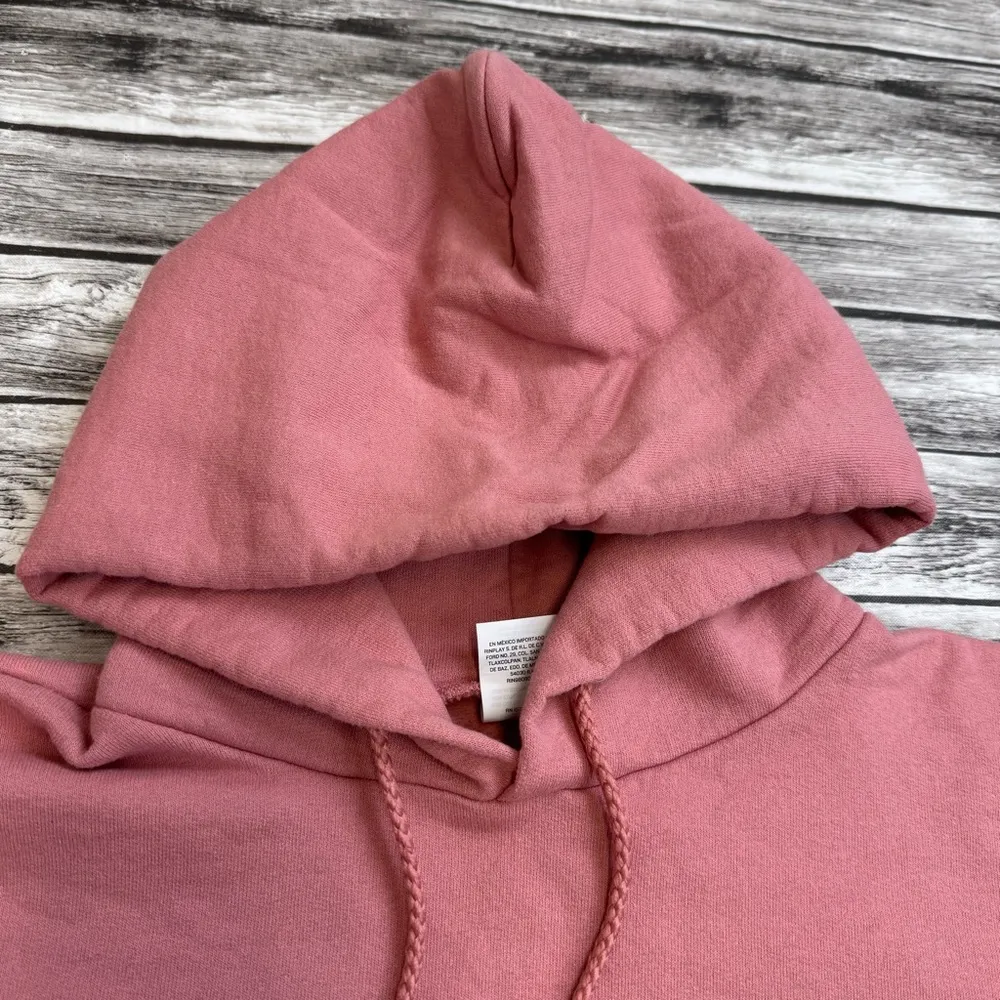Hanes Women's Pullover Hoodie Drawstring Hood Kangaroo Pocket M Med Medium Pink - Image 3