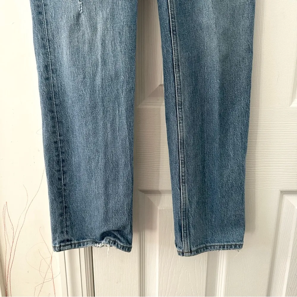 Abercrombie 90s Straight Ultra High Rise Denim Jeans Criss Cross Waist 25 R - Image 10