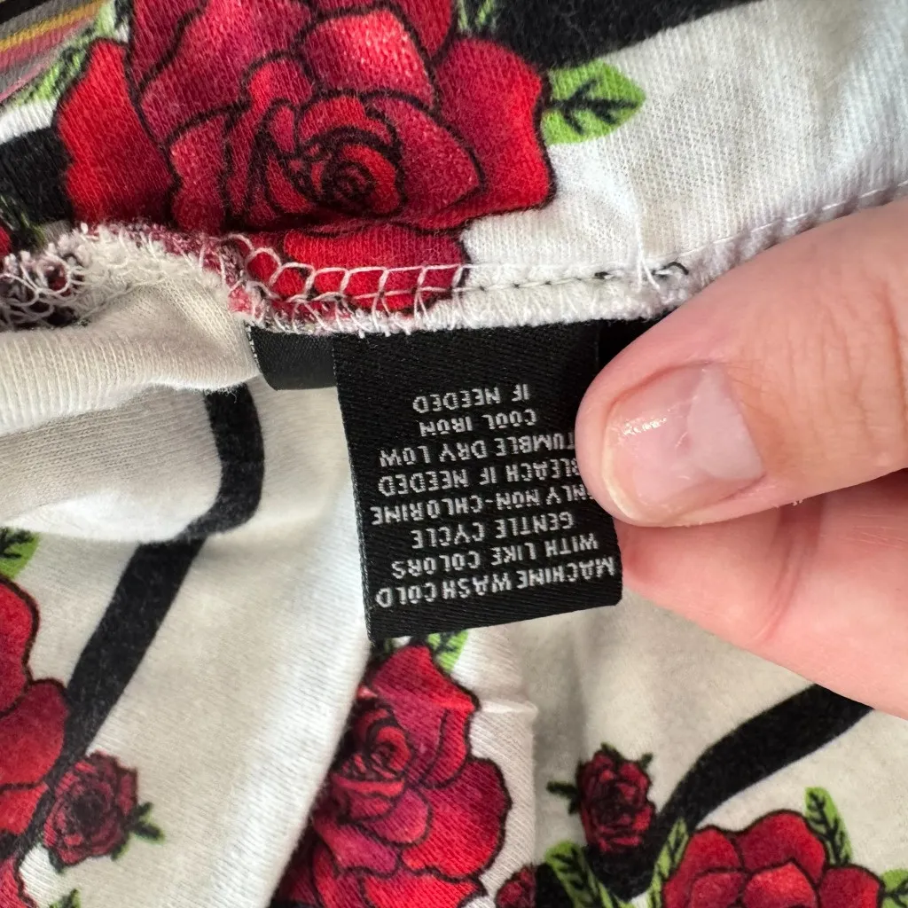 Rue21 Wide Band Floral Striped Mini Skirt Juniors Size Medium Cotton & Spandex - Image 6