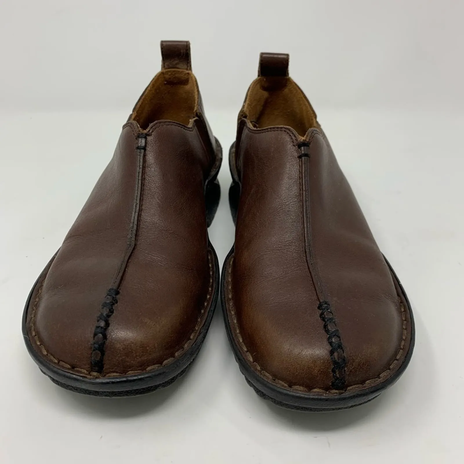 Clarks 31652 Brown Slip On Loafer Split Toe 7 M - Image 3