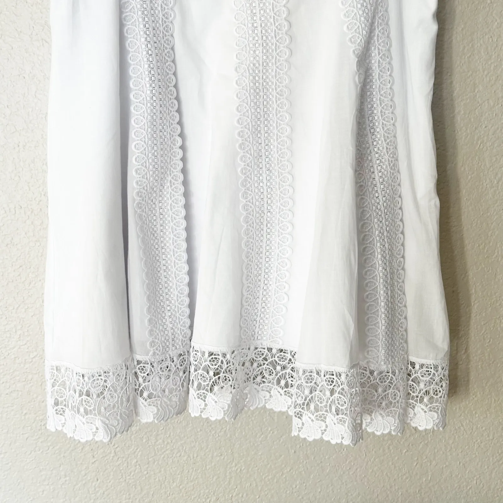 Charo Ruiz Short Dress Ornella White Lace Trim Mini Slip Dress Womens Large NEW - Image 6