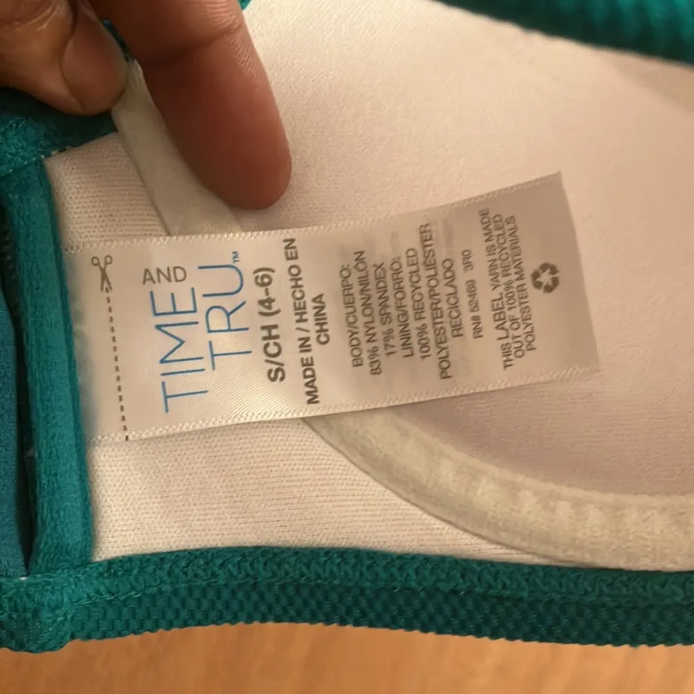 Time and Tru teal bikini top - Image 9