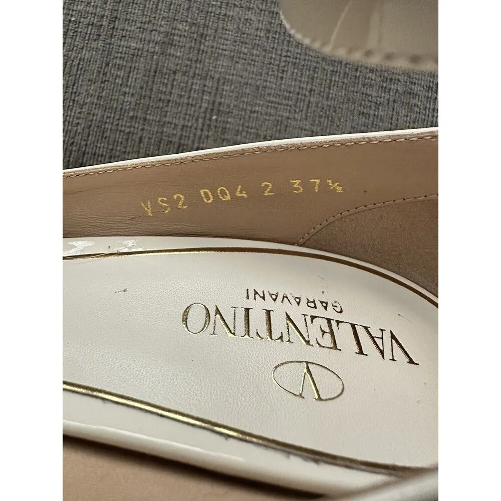 Valentino Womens Ivory Patent Leather Tan - Image 10