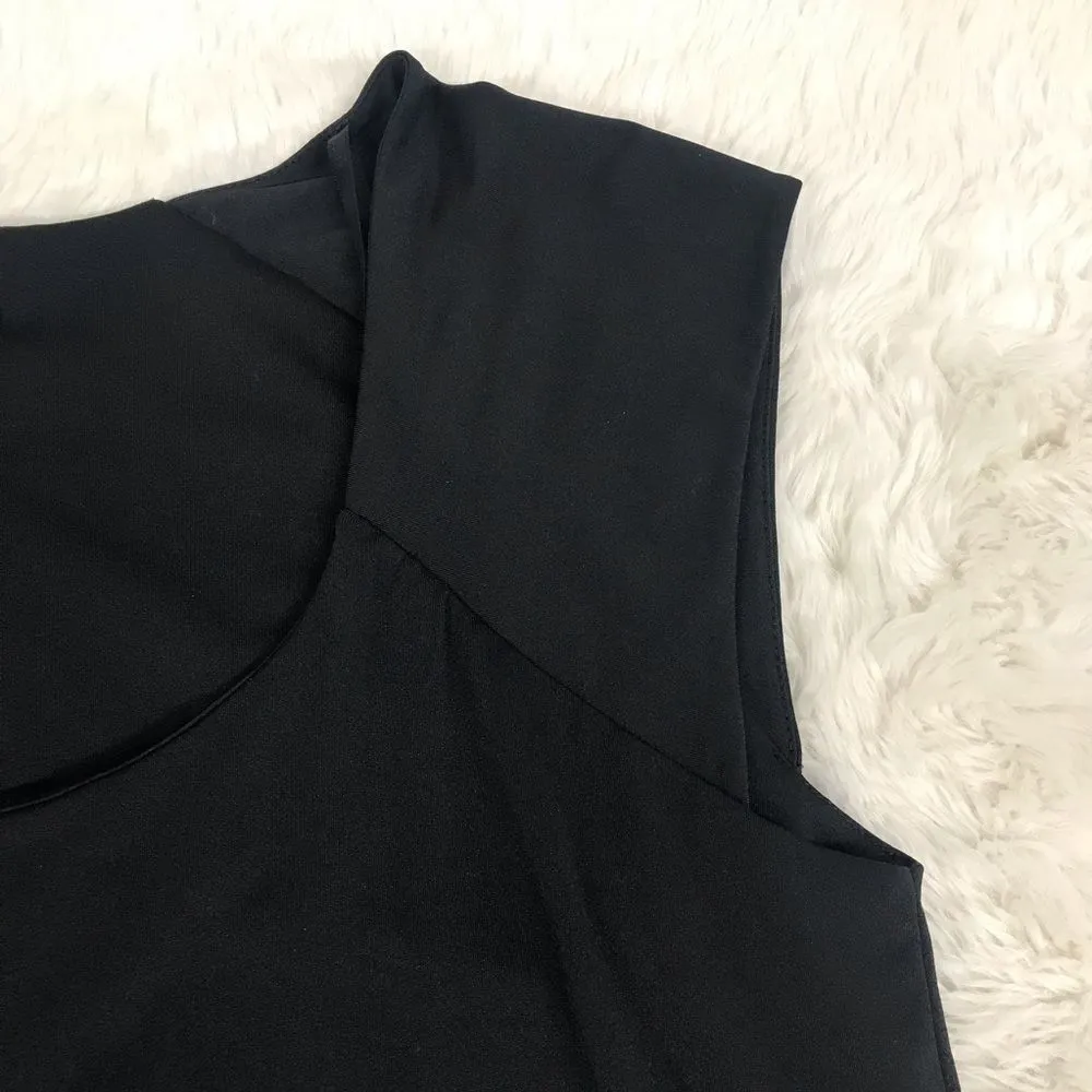 ELOQUII Black Cropped Scoop Neck Tank Top Blouse Classic Office Plus Size‎ 22 - Image 4
