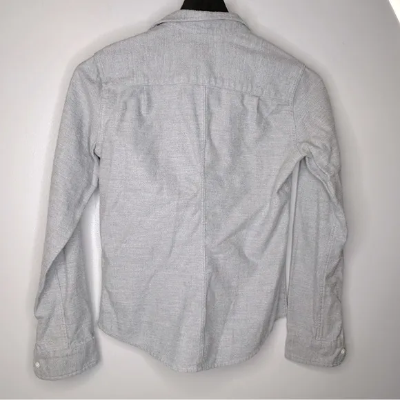 Frank & Eileen Grey Flannel Barry Tailored Button‎ Up Shirt Size XS - Image 4