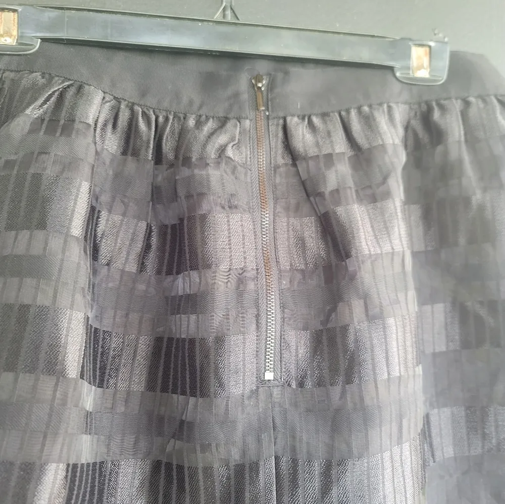 NWT! Ann Taylor Factory Black Print Gathered Tulle Skirt 10 - Image 5