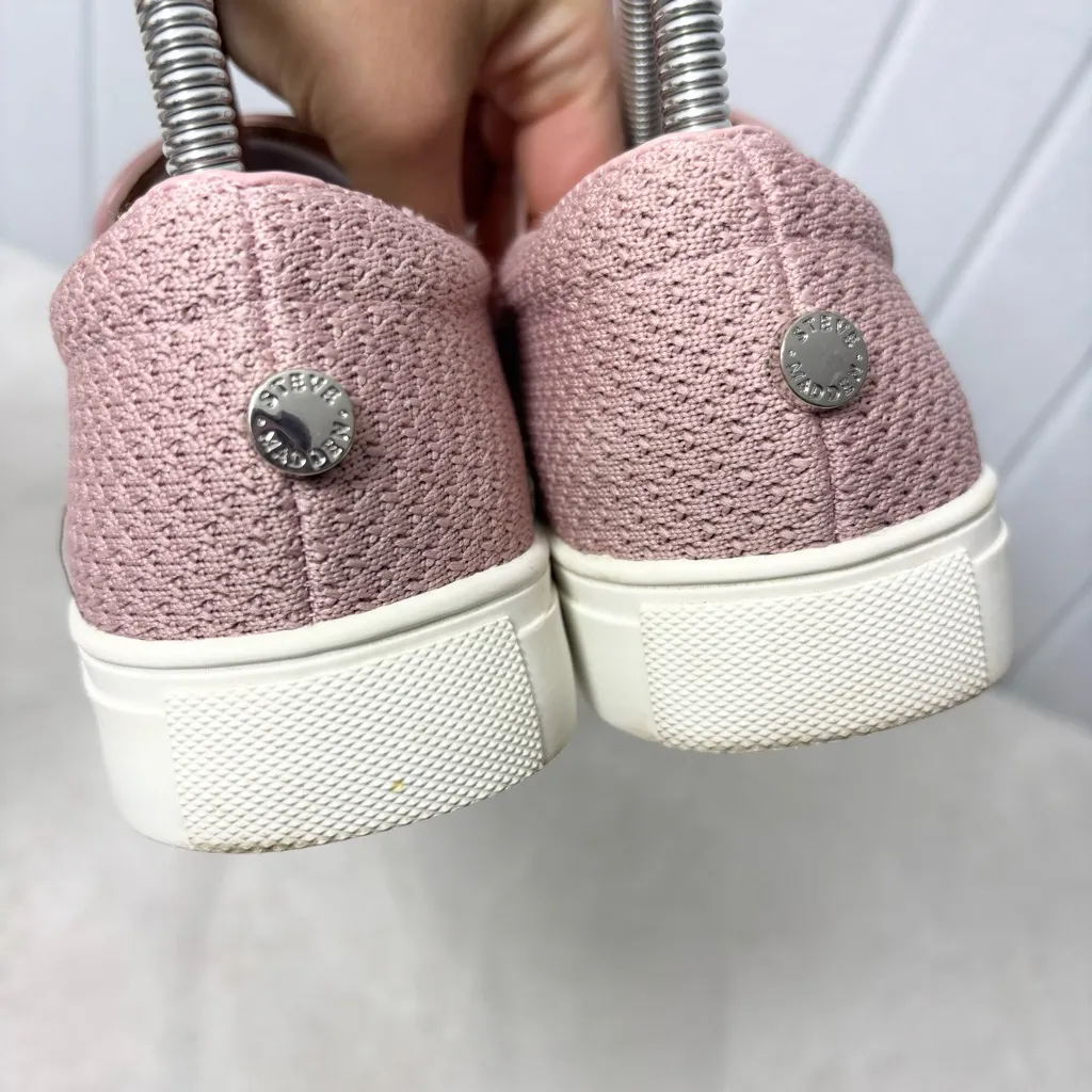 Steve Madden Blush Pink Knit Slip-On Shoes Align Loafers Size 7 - Image 11