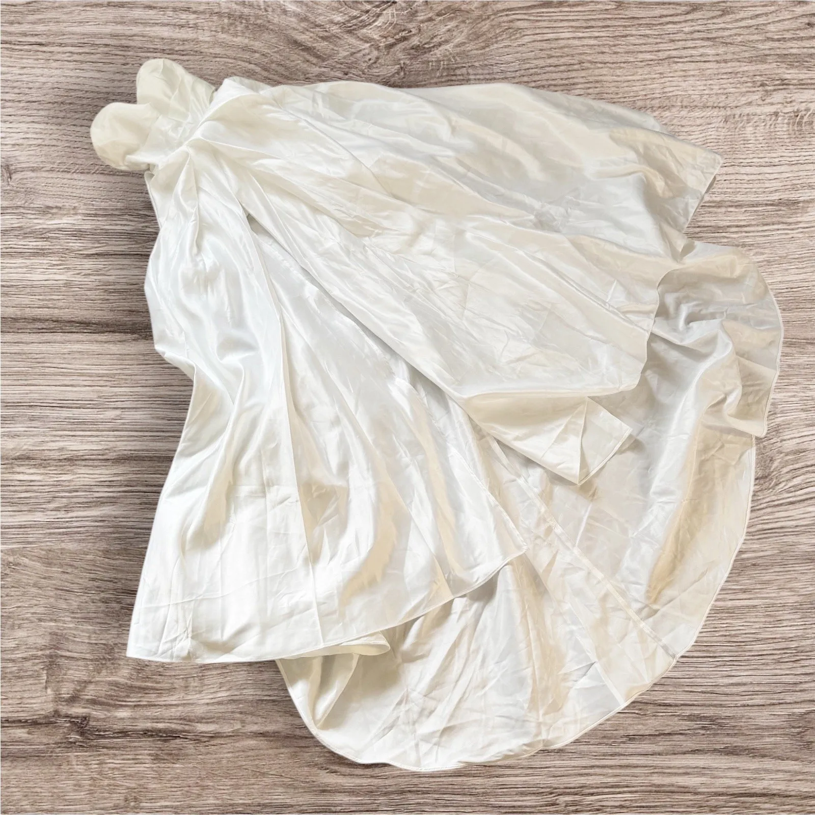 Lulus Lifetime of Love Gown White Satin Strapless A Line Wedding Dress Size 6 - Image 7