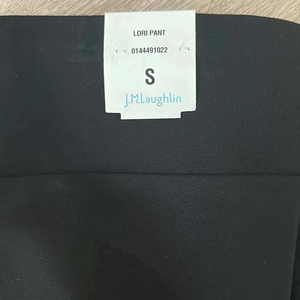 New J. Mclaughlin Lori Pant Black Faux Leather Mixed Media High Rise Leggings - Image 3