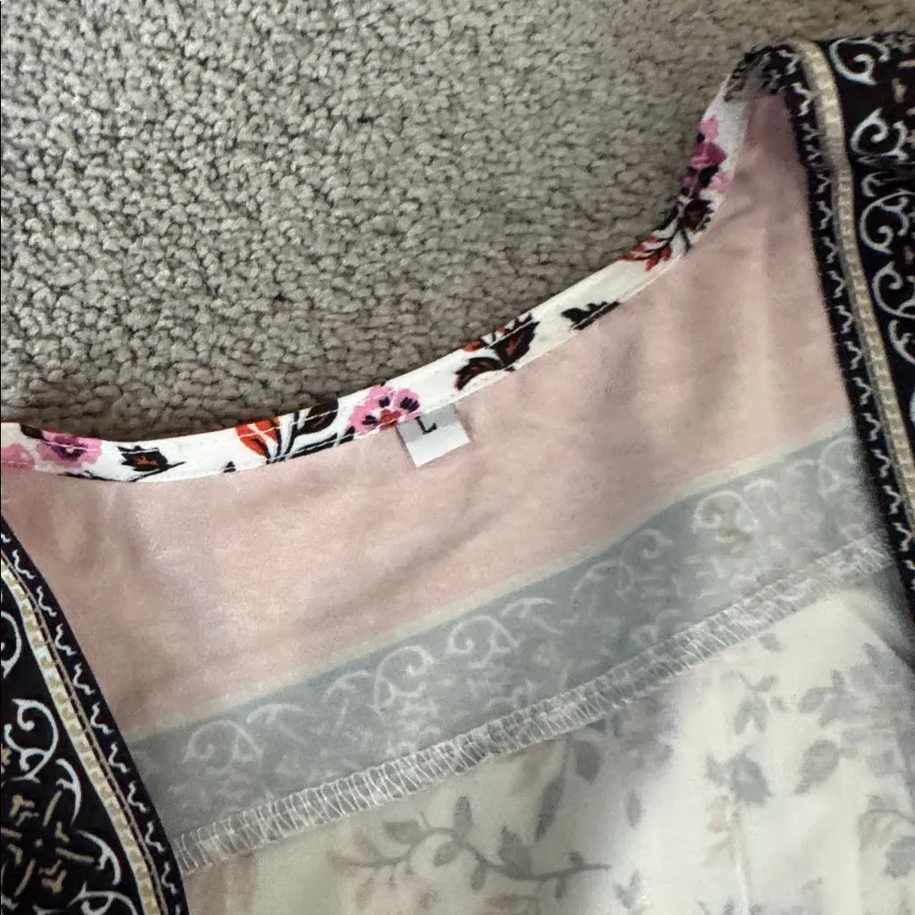 Multicolor Floral Button Down Maxi Dress SIZE L Size L - Image 4