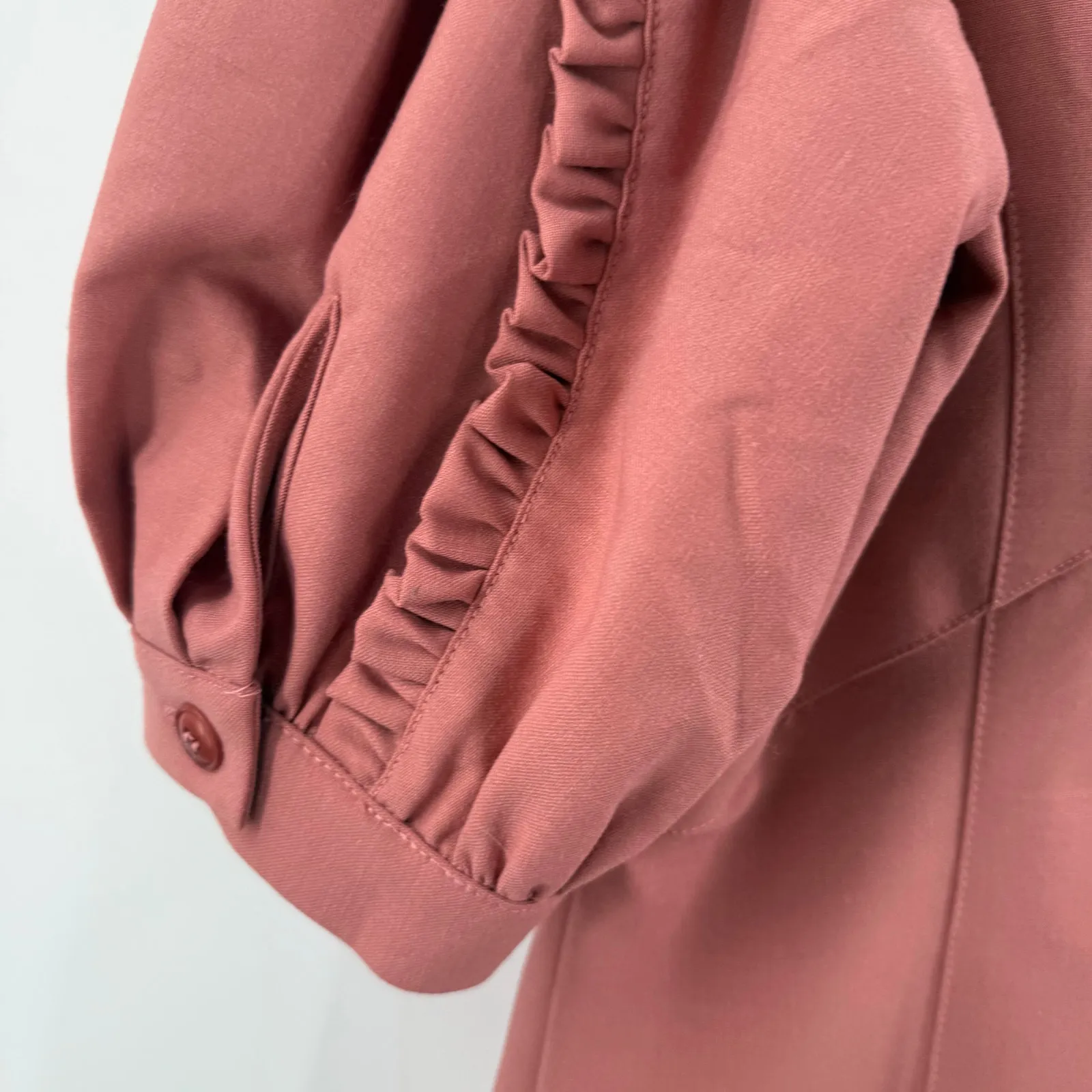 Sea New York Hayes Dress Size 4 Empire Midi Rose Pink Wool Blend Designer Luxury - Image 12