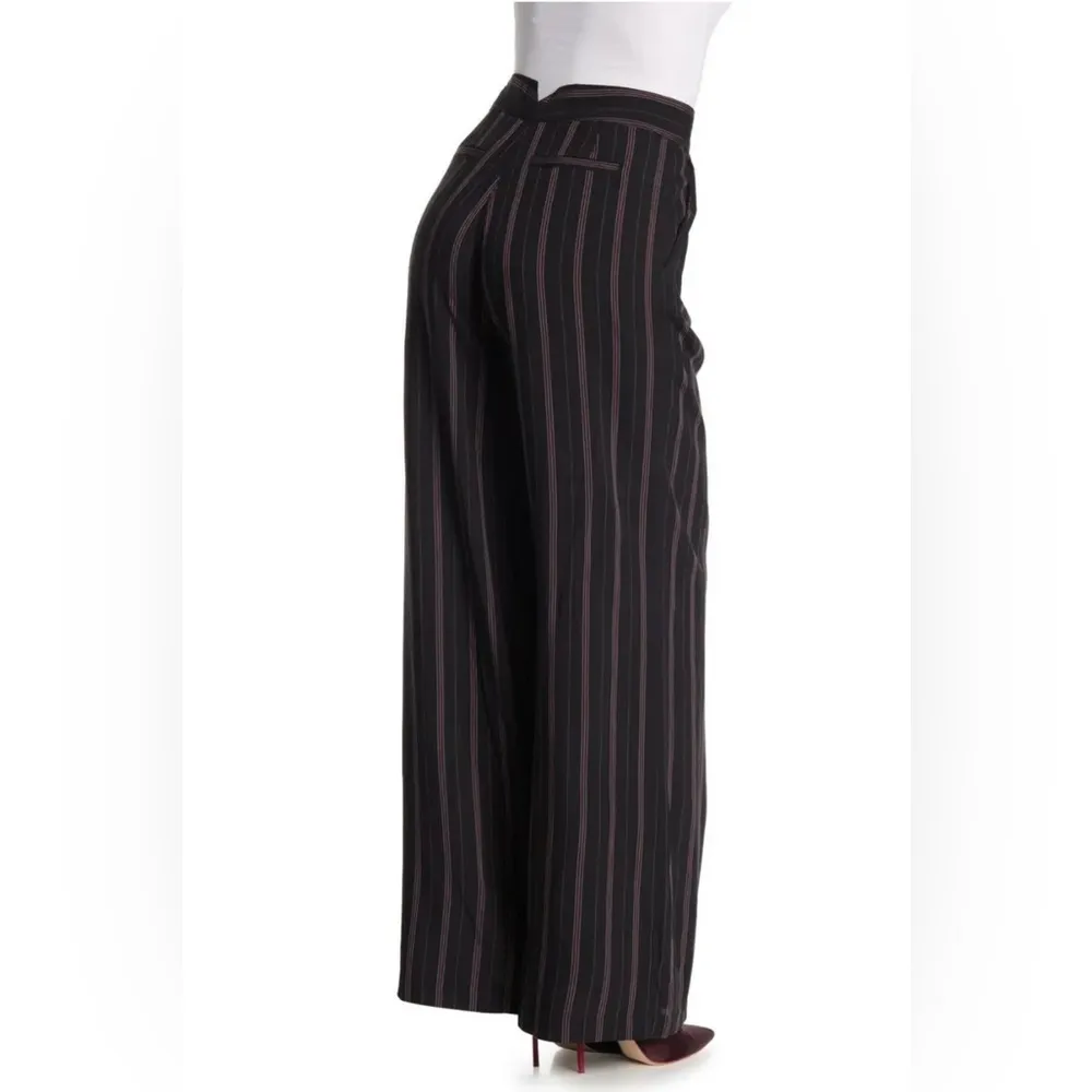 NWT Anthropologie’s Paige Lace-Up Front Wide Leg Striped Pants Size4 Retail $219 - Image 5