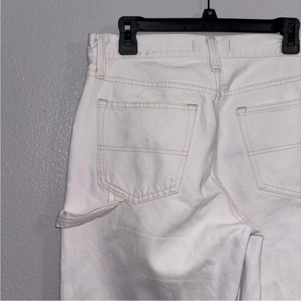 2/$20 Abercrombie & Fitch Womens Jeans Size 4 White The Slouch Jean Mid Rise - Image 8