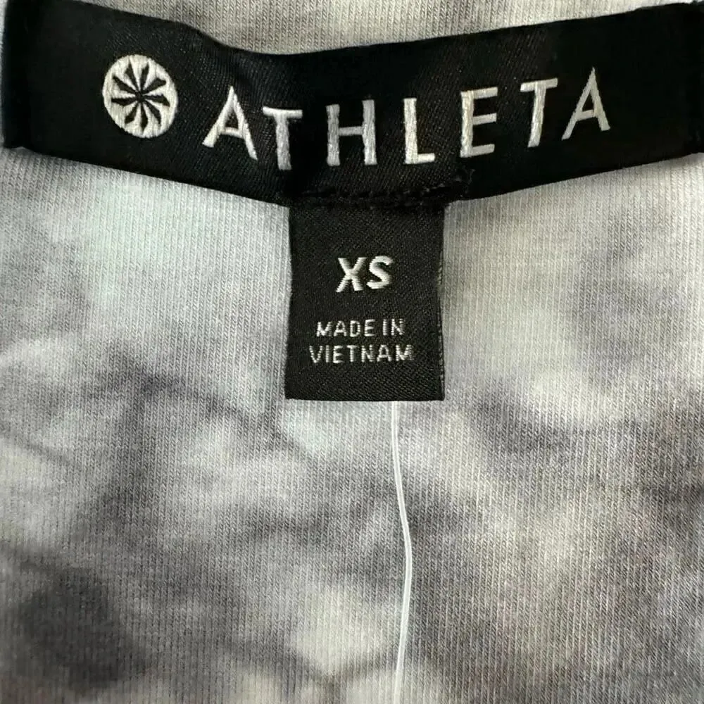 Athleta Santorini Gray White Tie Dye Print High Neck Tank Dress Size XS #2016 - Image 6