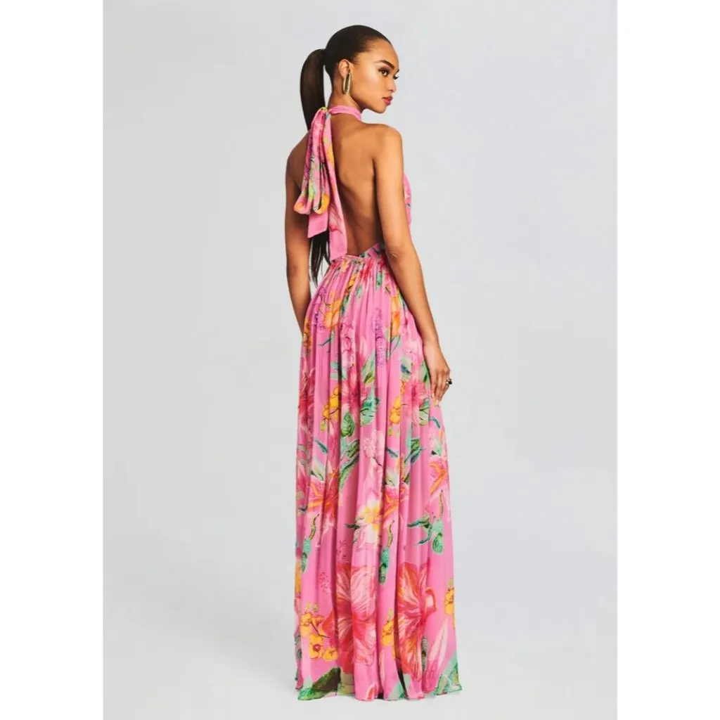 ROCOCO SAND Megan Maxi Dress in Pink Floral Small New Womens Long Gown - Image 12