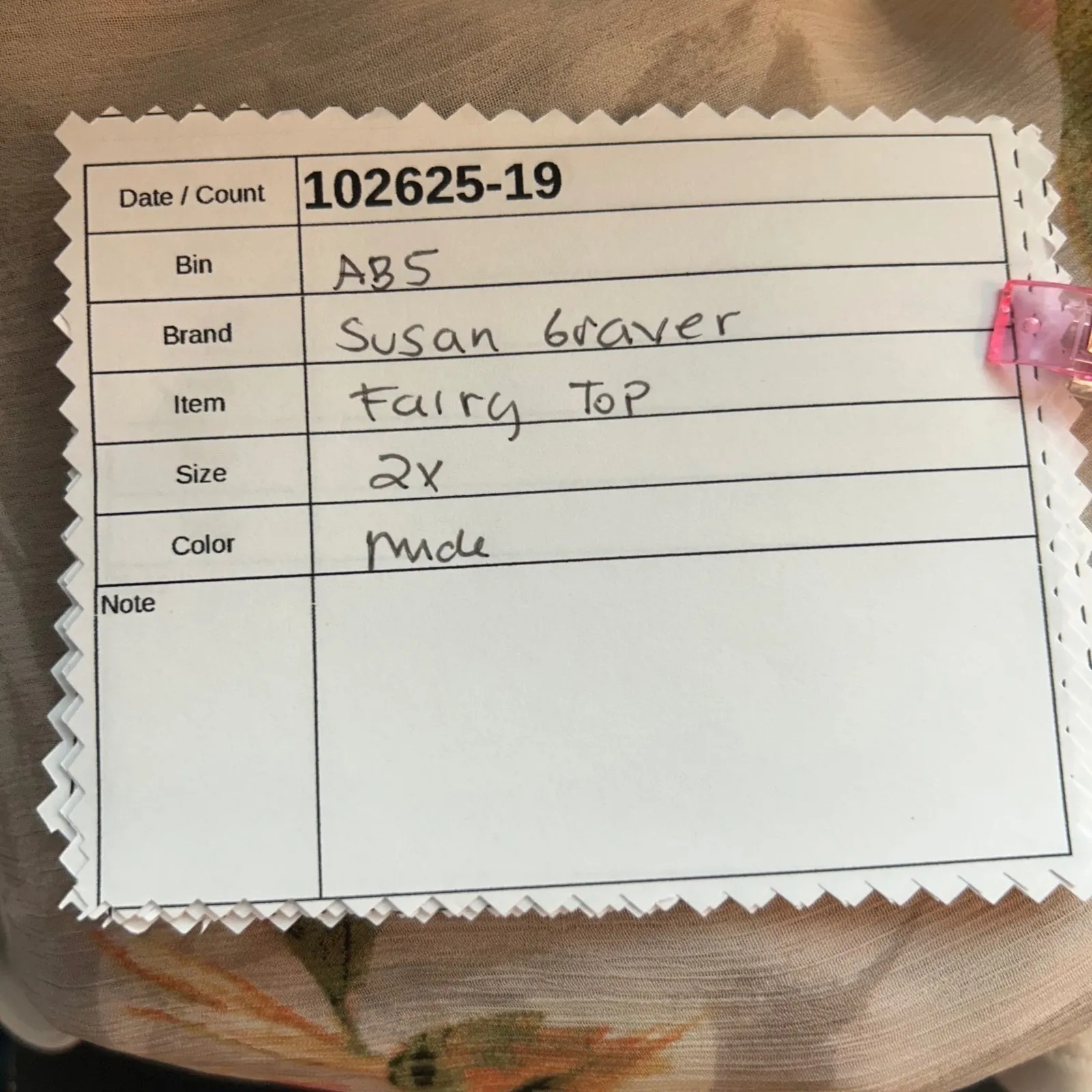 Susan Graver Fairy Top Large Rose Sheer Chiffon Romantic Feminine Boho Garden - Image 13