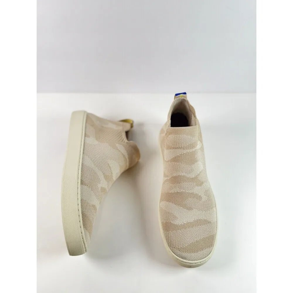 Rothys Womens Boots Beige The Chelsea Sand Camo Ankle Booties Casual US 8.5 Tan - Image 3