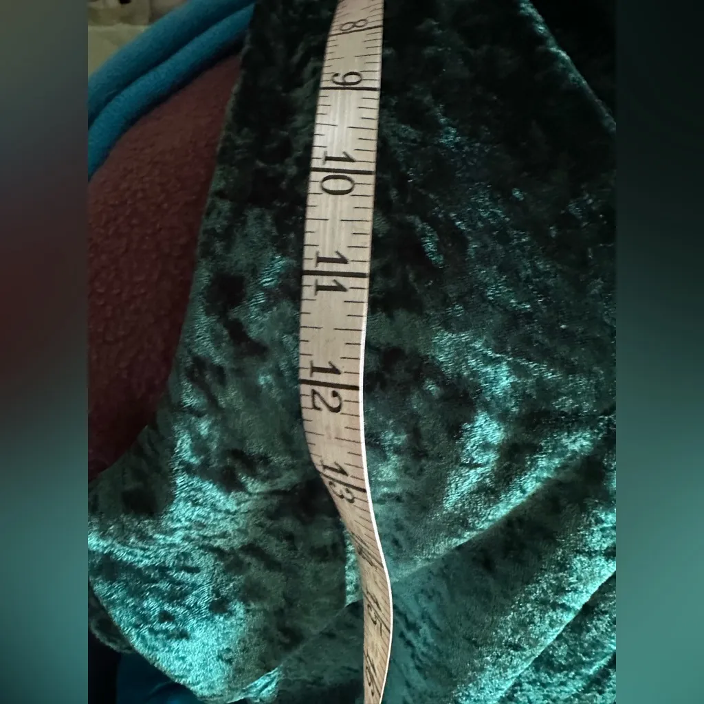 Bonnie Blair Vintage Crushed Velvet Embellished Lounge Set Green Size XL - Image 12