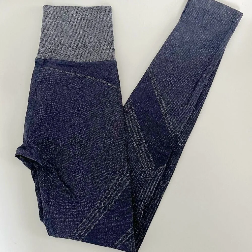 Athleta Twilight Tight Navy Blue Silver XS - Image 2