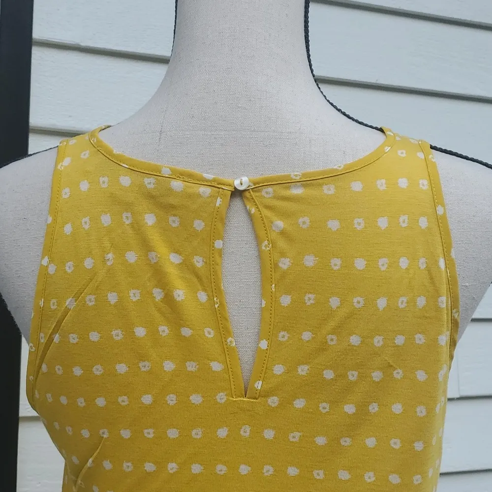 Loft Petite Polka Dot Mixed Media Sleeveless Top - Image 5