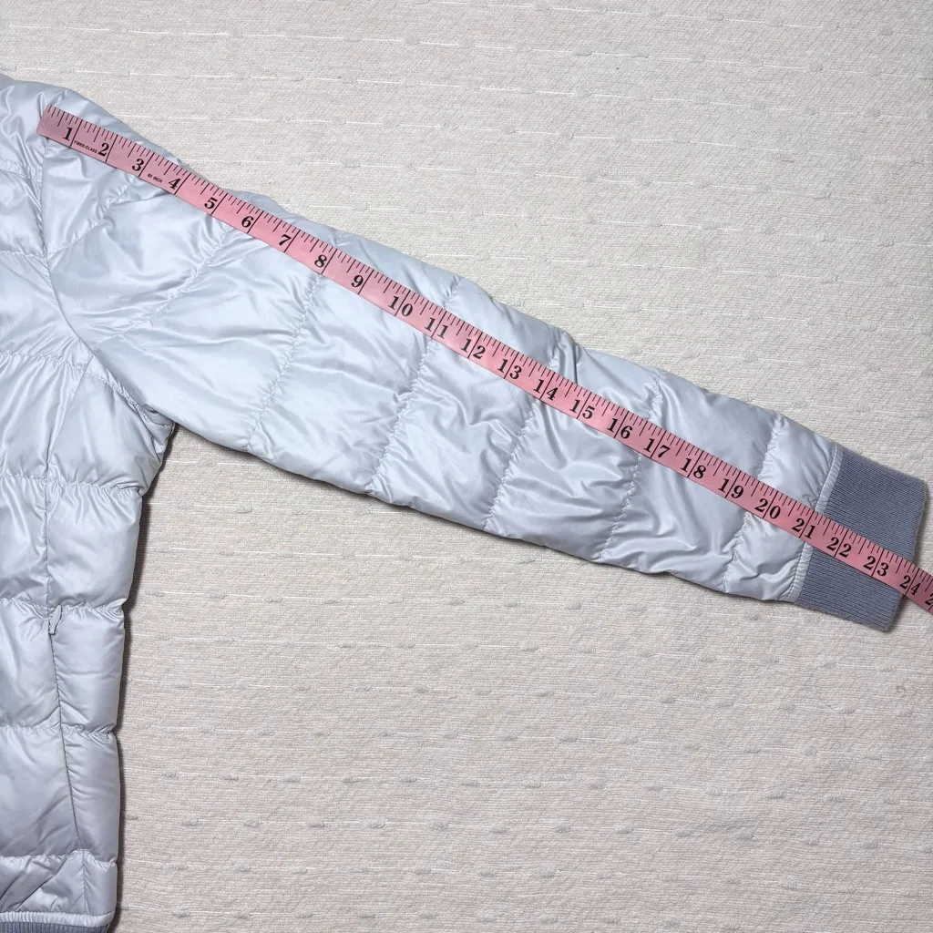 Athleta‎ Womens Jacket Goose Down Dooby Bomber Jacket Coat Gray Size S - Image 5