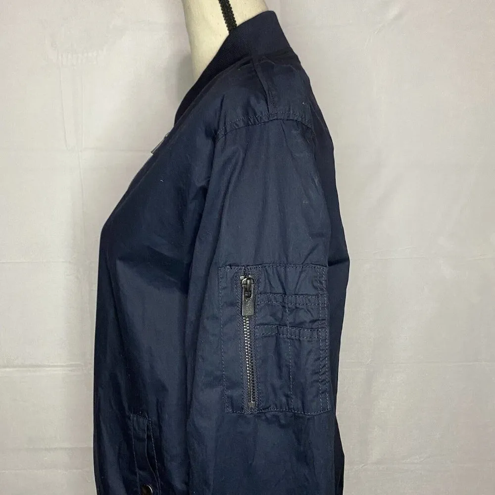 Buffalo David Bitton Full Zip Lightweight Jacket Womens Medium Navy Cotton - Image 5