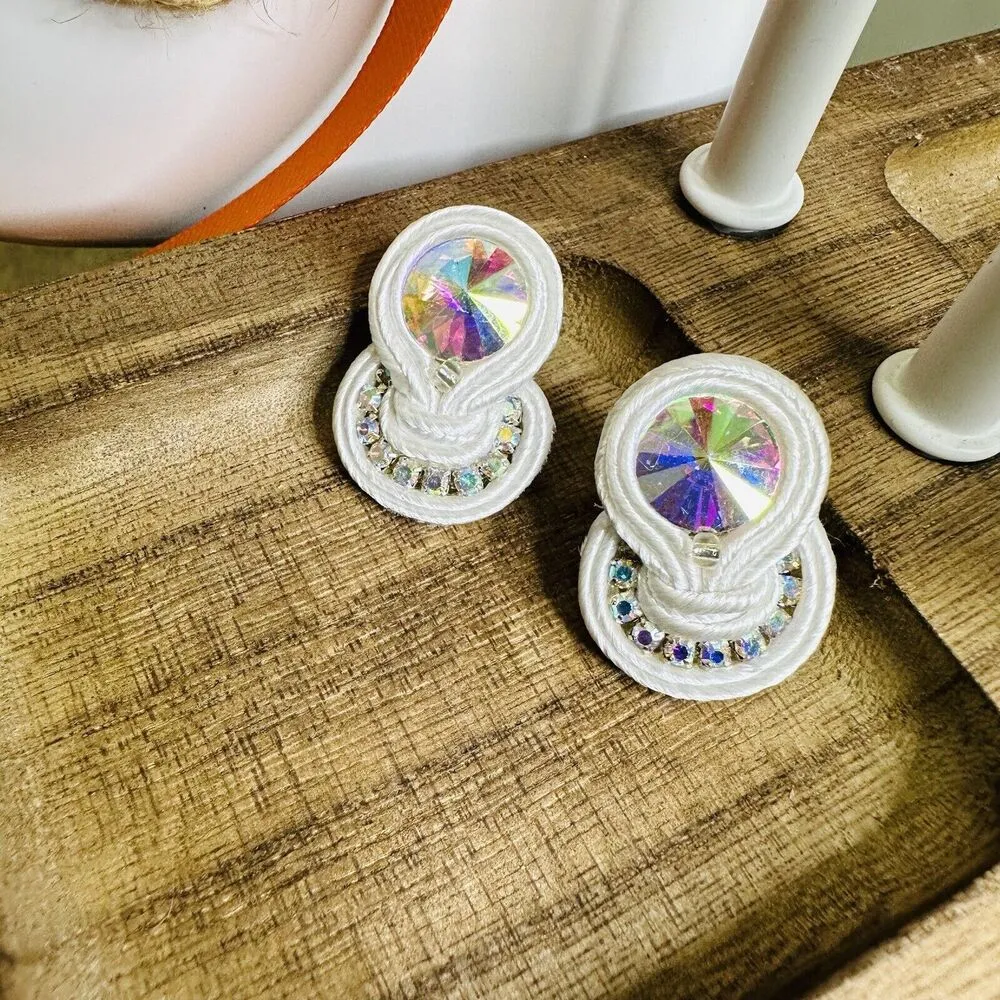 Handmade Earrings  Soutache handcrafted Unique Stud Closure - Image 5