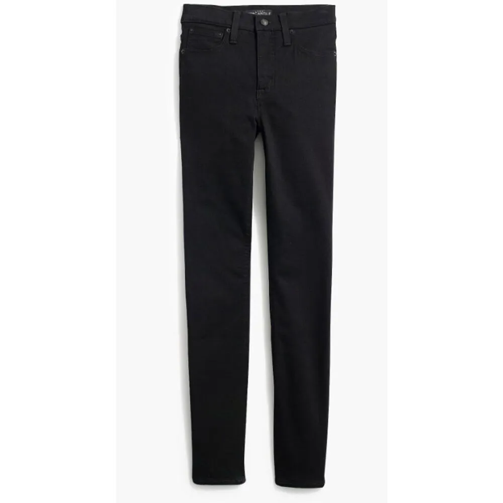 J.Crew Factory Petite 9" Mid Rise Black Skinny Jean signature stretch Black 28P - Image 2