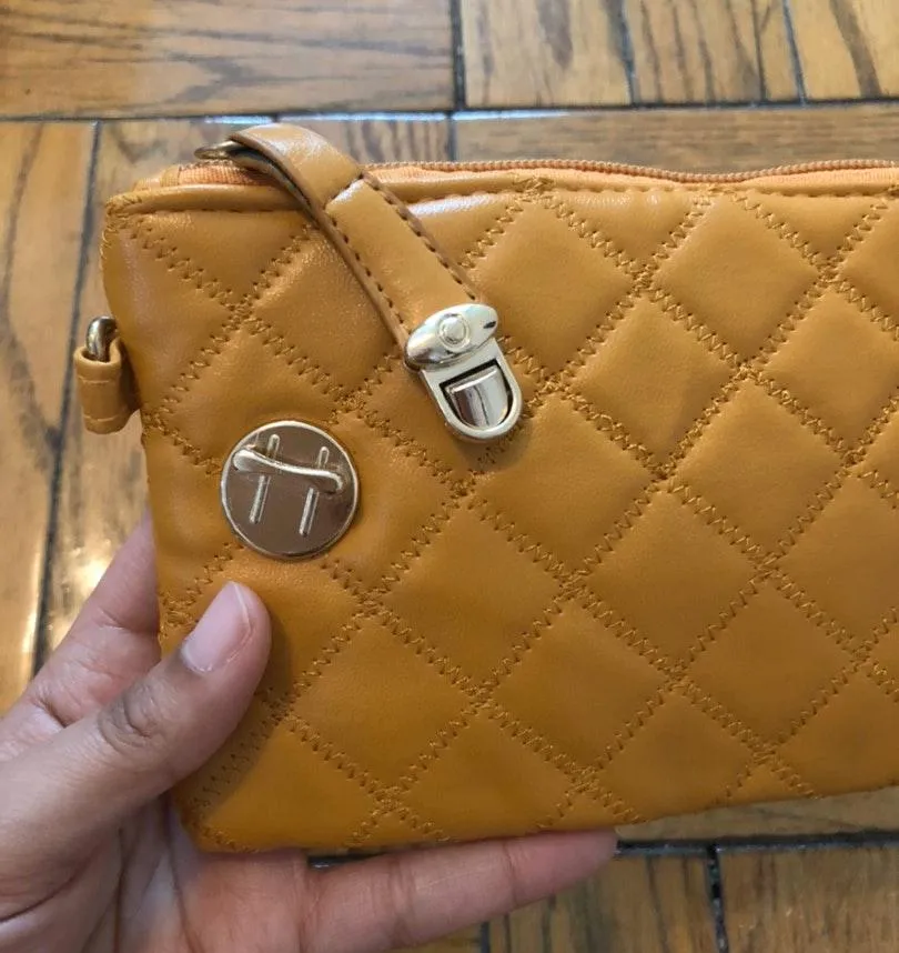 Quilted Wallet Purse Gold - Image 4