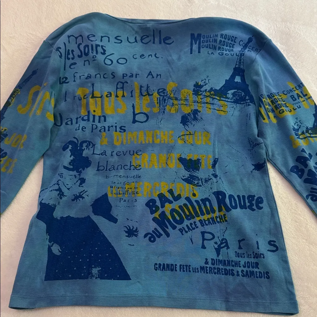 Glima Blue & Yellow Moulin Rouge Graphic Print V - Image 11