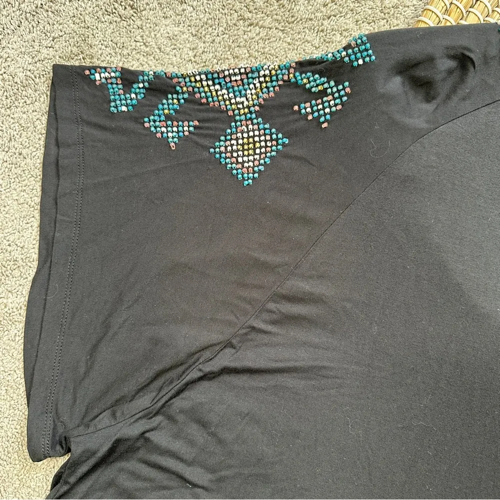 Double D Ranch Women’s Beaded Shorsleeve Shirt V - Image 3