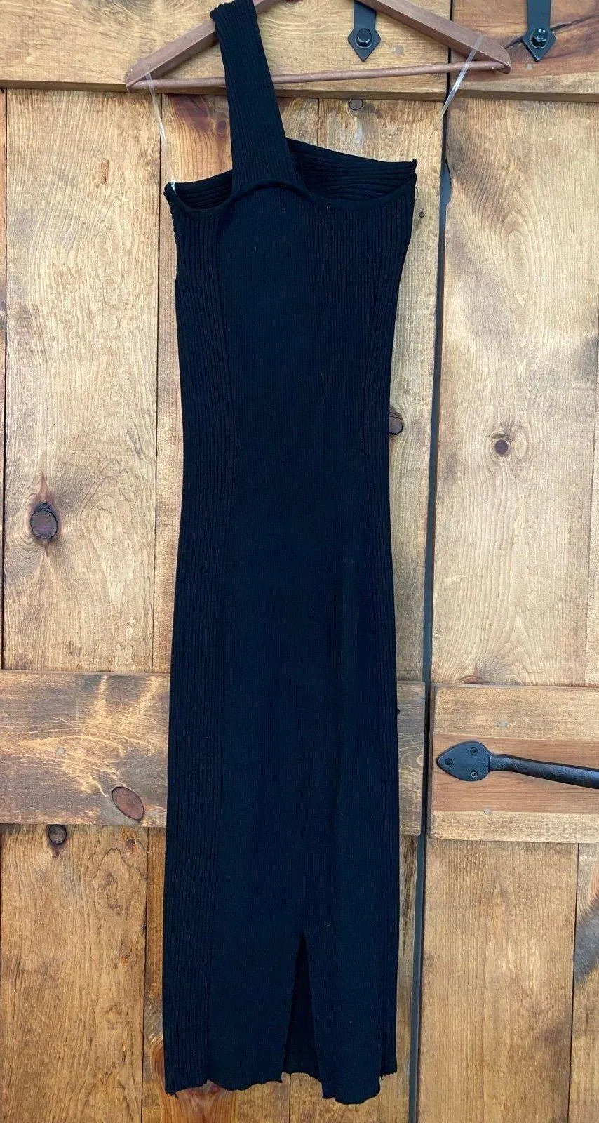 Petal + Pup Halle One Shoulder Black Midi Dress – Size S - Image 4