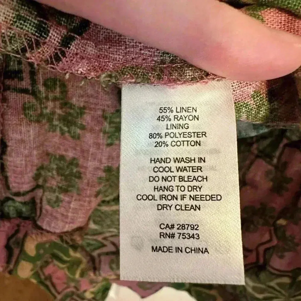 House of Harlow 1960 Linen Blend Halter Mini Dress S Floral Plunge Neck Tie Back Pink - Image 5