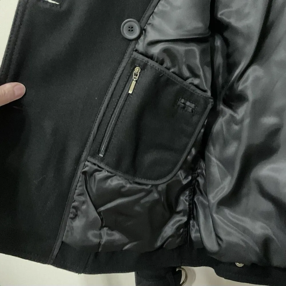 Vintage Y2K Disneyland 55 Mickey Mouse Jacket Wool Blend Sz S Black Disney - Image 10