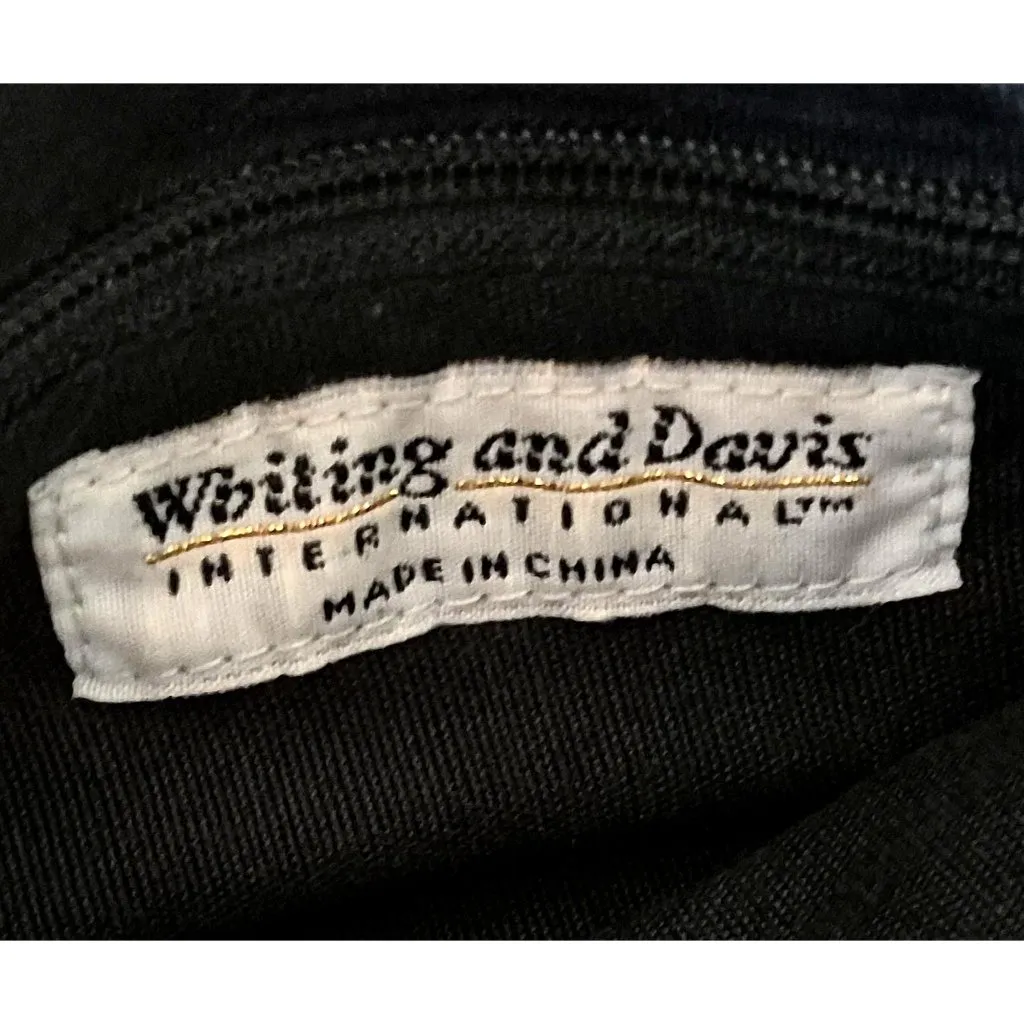 Vintage Whiting and Davis Small Black Mesh Evening Bag Cross Body Purse - Image 12