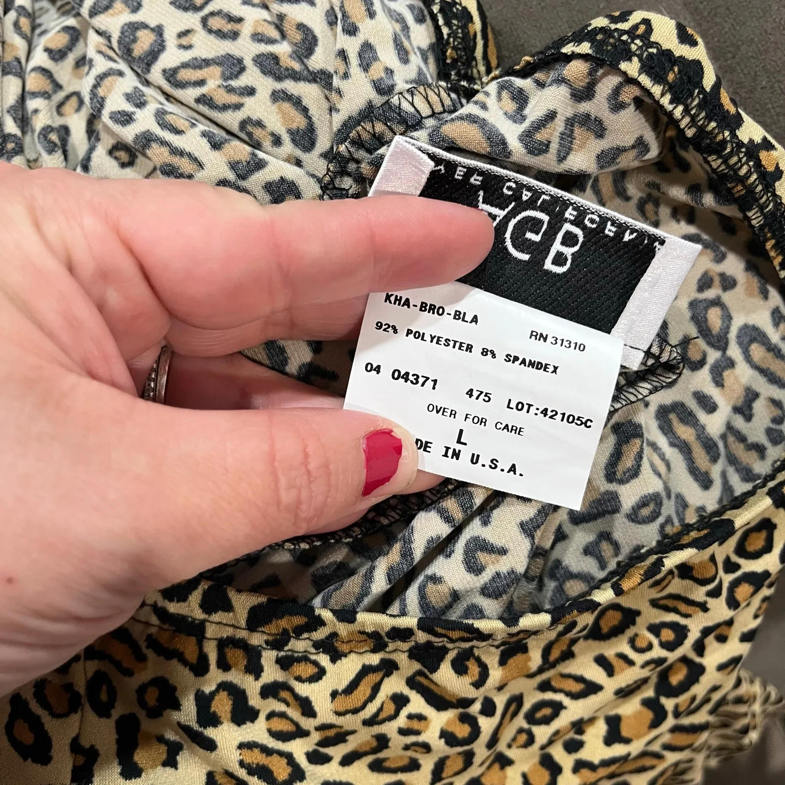 AGB Byer California Leopard Asymmetrical Skirt Size L Y2K Boho Handkerchief Black Size L - Image 9