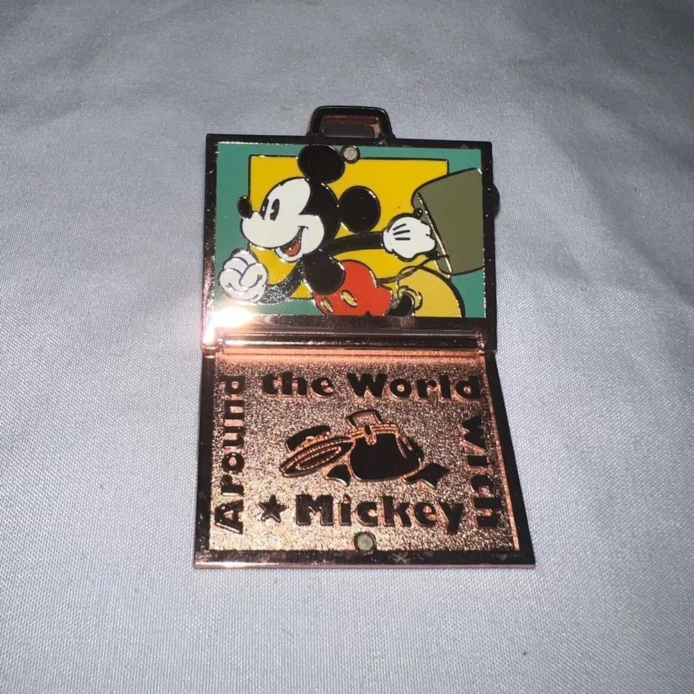 Walt Disney‎ World Parks Disney Pin Around the World with Mickey Hinged Suitcase - Image 2