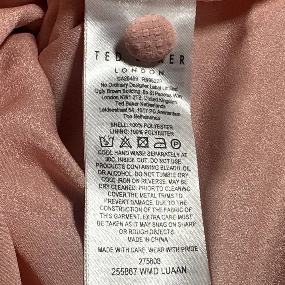 Ted Baker London Luann Ballet Shoe Pink Maxi Dress Sz 1  (US Sz 4-Small)  $260 - Image 8