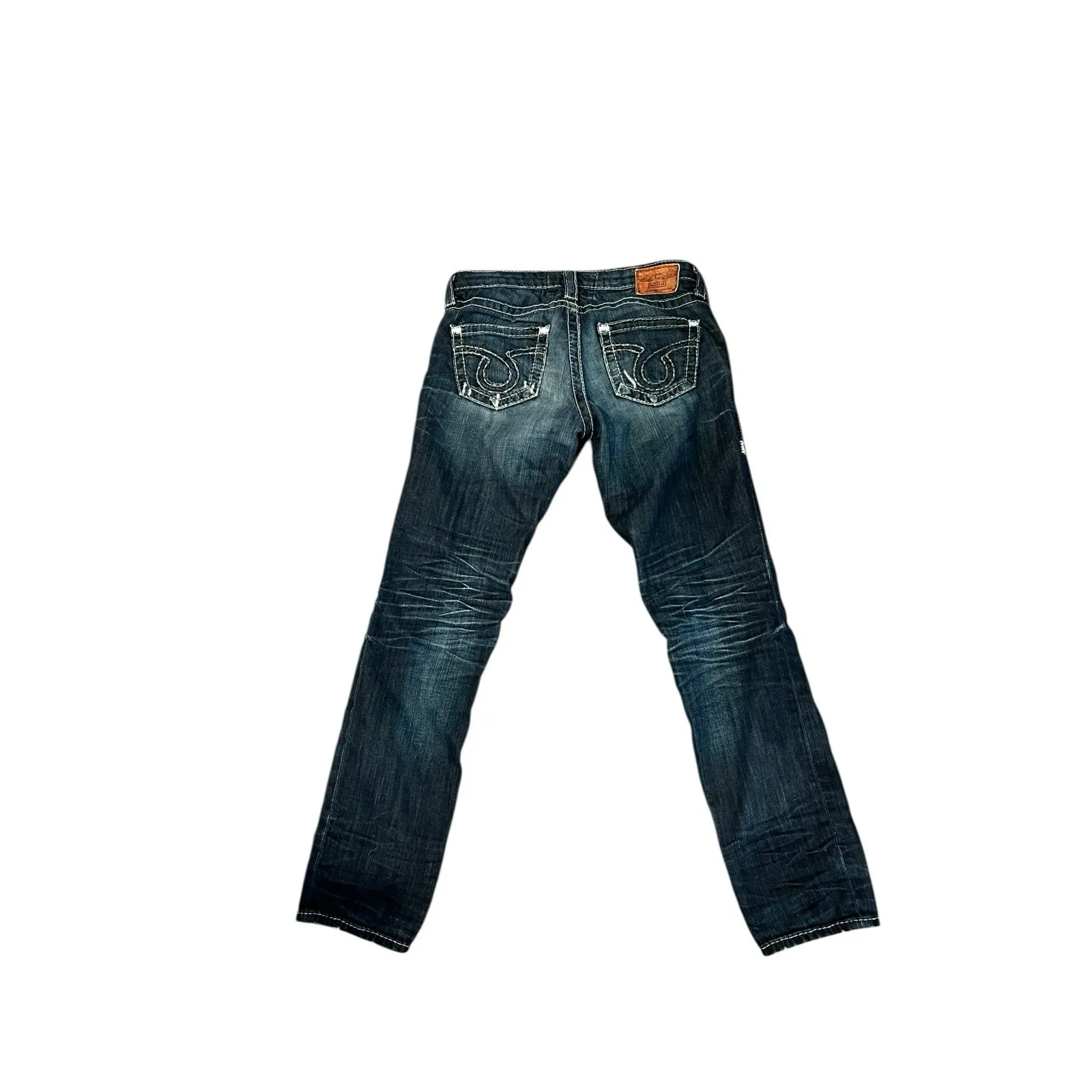 Big Star Nico Womens Jeans Blue Slim Straight Low-Rise 28x28 - Image 4