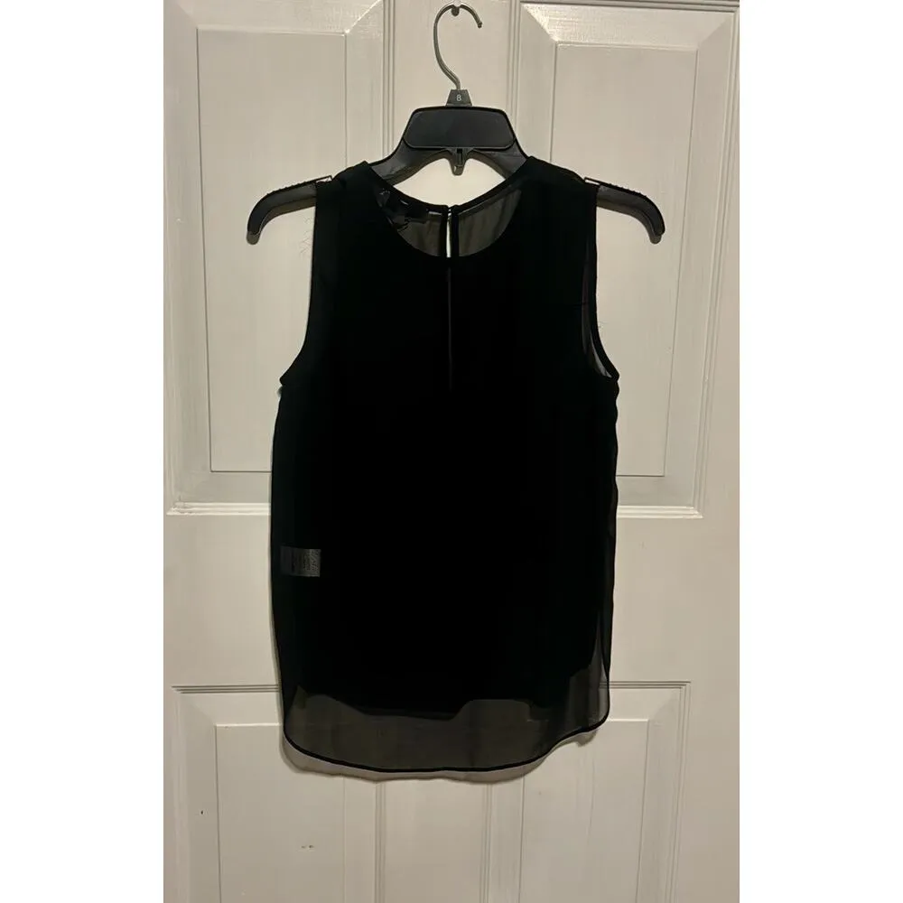 Sheer black Suncoo top with leopard print S Size 4 - Image 3